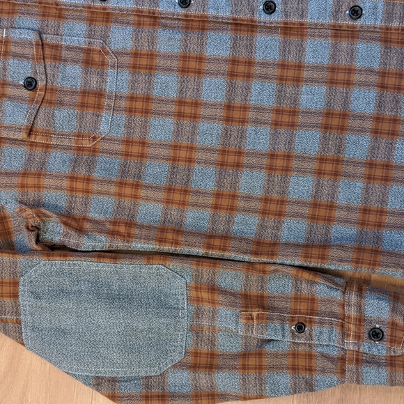 Stapleford button down grey/rust plaid shirt - Picture 7 of 9